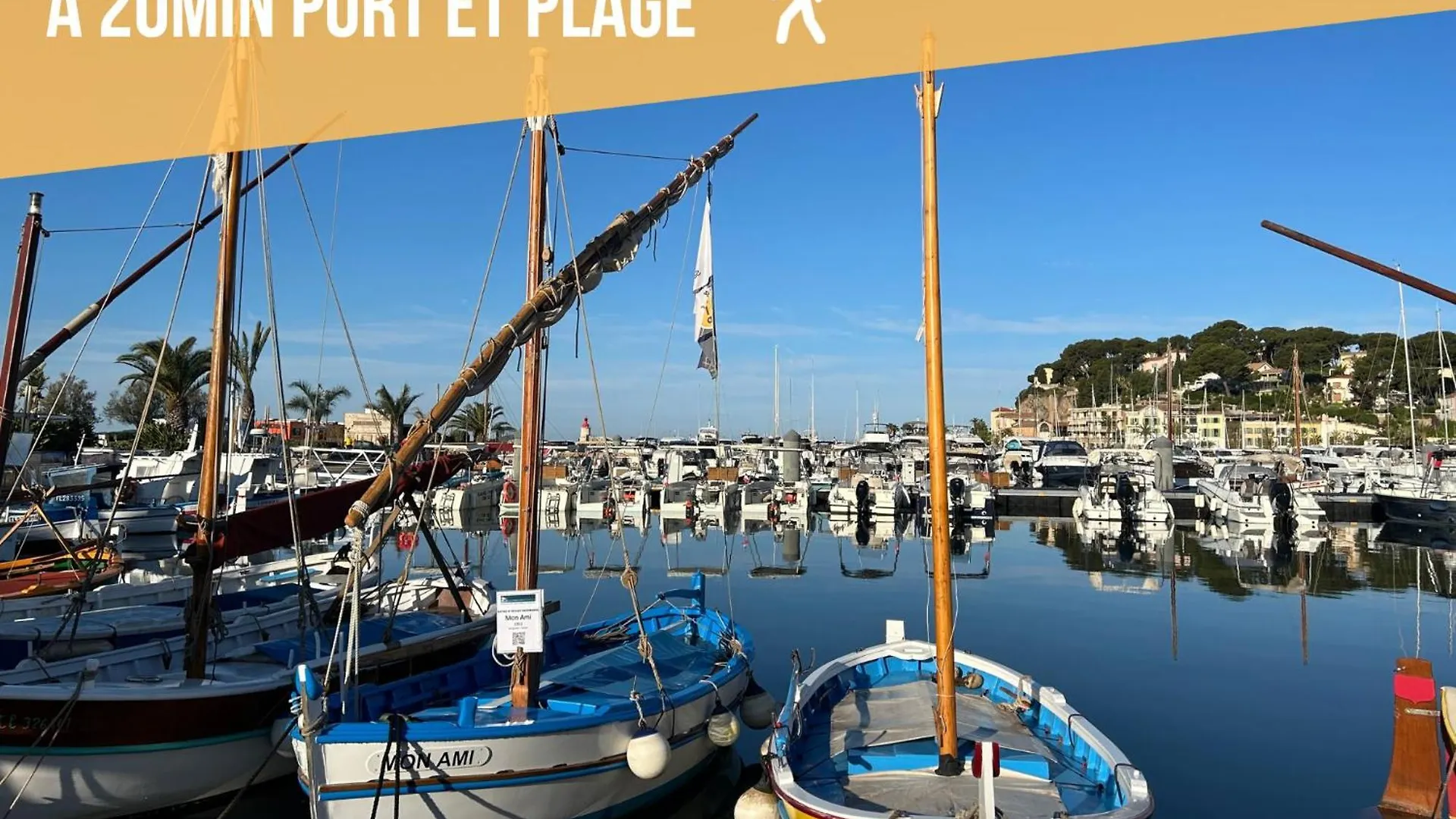 La Perle Des Estivales, Studio Avec Coin Nuit Enfants, Parking Et Piscine , A 20Min A Pied Port Et Plage Sanary-sur-Mer Apartment